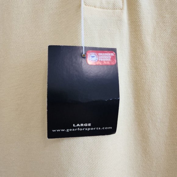 NWT Vanderbilt University College Yellow Logo 100% Cotton Polo XL - Picture 5 of 10